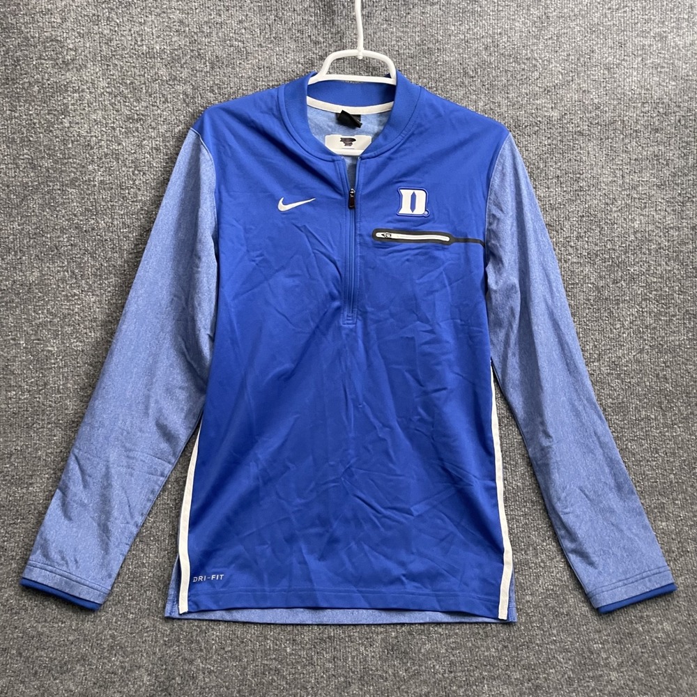 Nike Duke Blue Devils Dri-FIT 1/4 Zip Pullover Men's XS Blue Running 866547-493